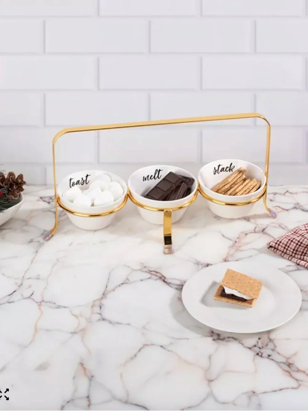Thirstystone Macy's S'mores Smores Caddy Serving Piece NWOT